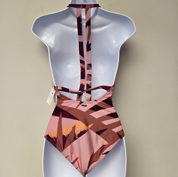 Volcom Palm Urself one piece swimsuit Pink XS - Picture 3 of 8
